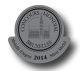 Silver medal, Concours Mondial de Bruxelles 2014